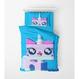 Alban Home Genç Çocuk Desen Mikro Saten 3D Dijital Baskı Tek Kişilik Nevresim Takımı Robot Cat - Renkli - 160 x 220 cm