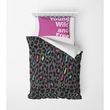 Alban Home Genç Çocuk Desen Mikro Saten 3D Dijital Baskı Tek Kişilik Nevresim Takımı Wild - Renkli - 160 x 220 cm