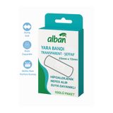 Alban Şeffaf Yara Bandı 25mm X 72mm 100 Lü Paket