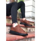 Alban Shoes Ba0547 Boa Kalın Yüksek Taban Taba Siyah Bağcıklı Spor Erkek Ayakkabı - Renkli
