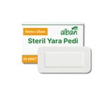 Alban Steril Yara Pedi, Non-Woven 10cmx25cm Pansuman Yara Örtüsü, Steril Tekli Paketlerde 25li Kutuda