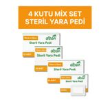 Alban Steril Yara Pedi,4 Kutu Kombo Paket,Non-Woven Yara Örtüsü, Steril Tekli Paketlerde 100 Adet