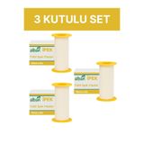 Alban Tıbbi İpek Bant 10cm x 5m, 3 Kutulu Set, Medikal Sabitleme Flasteri