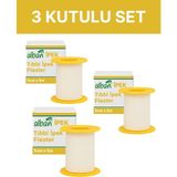 Alban Tıbbi Ipek Bant 5cm x 5m, 3 Kutulu Set, Medikal Sabitleme Flasteri - 3LÜ - 5cmX5m