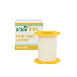 Alban Tıbbi İpek Bant 5cm x 5m, Medikal Sabitleme Flasteri