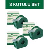 Alban Tıbbi Kağıt Flaster 2,5CMX5M, 3 Kutulu Set, Medikal Pore Cerrahi Bant - 3LÜ