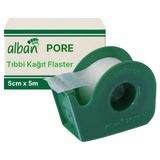 Alban Tıbbi Kağıt Flaster 5CMX5M, Medikal Pore Cerrahi Bant - 1Lİ