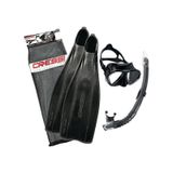 Albashop Cressi Pro Star Palet Maske Şnorkel Seti Black No:39-40 siyah