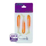 Albastar Natura Rib Minnow Sahte Balığı 5 Gr 9 Cm 3'Lü Paket 1 Jig Head İğne - Levrek Turna At Çek Sahte Silikon Yem 05