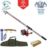 Albastar Tam Takım Surf Usta Olta Seti TTS010 420 Cm Yüksek Dayanıklılık ve Taşıma Çantası Dahil - Standart - 420 Cm