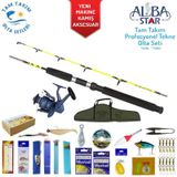 Albastar TTS003 150 cm Kamışla Tam Takım Profesyonel Tekne Olta Seti