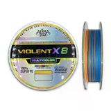 Albastar Violent 8x 0.21 Mm 300m 8 Örgü İp Misina Multicolor 19.6 Kg Çeker