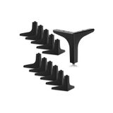 ALBATROS 12 Cm Modern Model Siyah Metal Mobilya, Dolap, Koltuk, Kanepe, Tv Ünitesi Ayakları Metal (12 ADET)