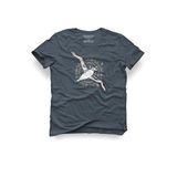 Albatros Tasarım Tişört – Unisex%100 Pamuk Antrasit Gri Regular Outdoor Erkek Kadın T-Shirt, Antrasit, S