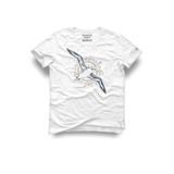 Albatros Tasarım Tişört – Unisex%100 Pamuk Beyaz Regular Outdoor Erkek Kadın T-Shirt, Beyaz, XL