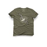 Albatros Tasarım Tişört – Unisex%100 Pamuk Haki Yeşil Regular Outdoor Erkek Kadın T-Shirt, Haki, L