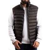 albay outdoor Erkek Siyah Şişme Yelek Fermuarlı Cepli Dik Yaka Kolsuz Yelek