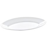 Albayrak melamin & plastik No: 1 Tabak, oval, Beyaz, 22 x 14.3 x 2.1 cm