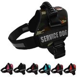 ALBCORP Servis Köpek Yeleği Koşum Takımı - Yansıtıcı - Dokuma Polyester ve Naylon, Rahat File Dolgu - XXS ila XL arası bedenler - Servis Köpek Yamaları Dahil. Yeşil Kamuflaj, Large