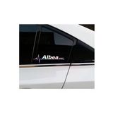 Albea Yan Cam Sticker Oto Kapı 20 Cm X 7 Cm Hologram c31