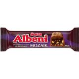 ALBENİ Mozaik - Sütlü Çikolatalı,Kakao ve Karamel Soslu,Bisküvili Fındıklı Bar - 45 gram - 18 Adet