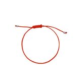 alberaccessories 925 Ayar Gümüş Boncuklu Şans Kırmızı Ip Bileklik