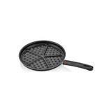 Albergio Alüminyum Krep Pankek Waffle 26cm Tava Yapışmaz Siyah