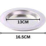 Albergio Alüminyum Künefe Tabağı 13 cm Iç Çap 16,5 cm Dış Çap 2,5 cm Künefe Tepsisi Tek Kişilik