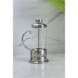 Albergio French Press 350 ml | Filtre Kahve ve Bitki Çayı Demliği Çelik & Cam