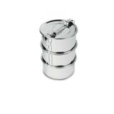 Albergio Sefer Tası 3 Lü Paslanmaz Çelik Tek Kişilik 12x6 Cm