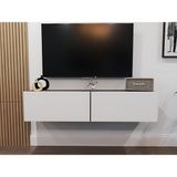 Albero Home Albero Perna Duvara Monte Tv Ünitesi 150 cm Antrasit-Beyaz - Antrasit - Beyaz
