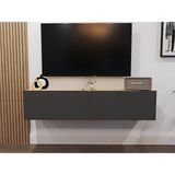 Albero Home Albero Perna Duvara Monte Tv Ünitesi 150 cm Safirmeşe-Antrasit - Safir - Antrasit