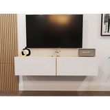 Albero Home Albero Perna Duvara Monte Tv Ünitesi 150 cm Safirmeşe-Beyaz - Safirmeşe - Beyaz