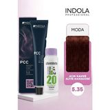 Alberobello Oksidan+Indola Pcc Saç Boyası 60 Ml. (1'er Adet) - 5.35 Açık Kahve Altın Mahagoni