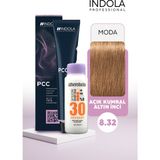 Alberobello Oksidan+Indola Pcc Saç Boyası 60 Ml. (1'er Adet) - 8.32 Açık Kumral Altın İnci