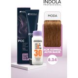 Alberobello Oksidan+Indola Pcc Saç Boyası 60 Ml. (1'er Adet) - 8.34 Açık Kumral Altın Bakır
