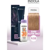 Alberobello Oksidan+Indola Pcc Saç Boyası 60 Ml. (1'er Adet) - 9.32 Sarı Altın İnci