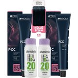 Alberobello Oksidan+Indola Pcc Saç Boyası 60 Ml. (2'şer Adet) - 1.1 Küllü Siyah