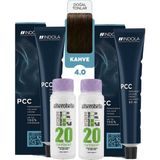 Alberobello Oksidan+Indola Pcc Saç Boyası 60 Ml. (2'şer Adet) - 4.0 Kahve