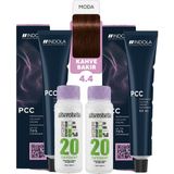Alberobello Oksidan+Indola Pcc Saç Boyası 60 Ml. (2'şer Adet) - 4.4 Kahve Bakır