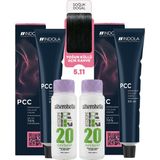 Alberobello Oksidan+Indola Pcc Saç Boyası 60 Ml. (2'şer Adet) - 5.11 Yoğun Küllü Açık Kahve