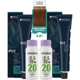 Alberobello Oksidan+Indola Pcc Saç Boyası 60 Ml. (2'şer Adet) - 6.8+ Koyu Kumral Çikolata+