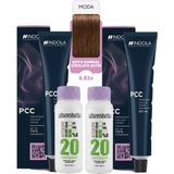 Alberobello Oksidan+Indola Pcc Saç Boyası 60 Ml. (2'şer Adet) - 6.83 Koyu Kumral Çikolata Altın