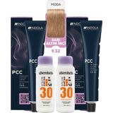 Alberobello Oksidan+Indola Pcc Saç Boyası 60 Ml. (2'şer Adet) - 9.32 Sarı Altın İnci