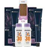 Alberobello Oksidan+Indola Pcc Saç Boyası 60 Ml. (2'şer Adet) - 9.38 Sarı Altın Çikolata