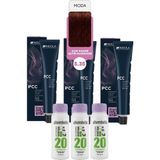 Alberobello Oksidan+Indola Pcc Saç Boyası 60 Ml. (3'er Adet) - 5.35 Açık Kahve Altın Mahagoni