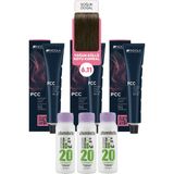 Alberobello Oksidan+Indola Pcc Saç Boyası 60 Ml. (3'er Adet) - 6.11 Yoğun Küllü Koyu Kumral