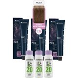 Alberobello Oksidan+Indola Pcc Saç Boyası 60 Ml. (3'er Adet) - 7.38 Kumral Altın Çikolata