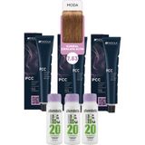 Alberobello Oksidan+Indola Pcc Saç Boyası 60 Ml. (3'er Adet) - 7.83 Kumral Çikolata Altın