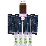 Alberobello Oksidan+Indola Pcc Saç Boyası 60 Ml. (4'er Adet) - 4.35 Kahve Altın Mahagoni